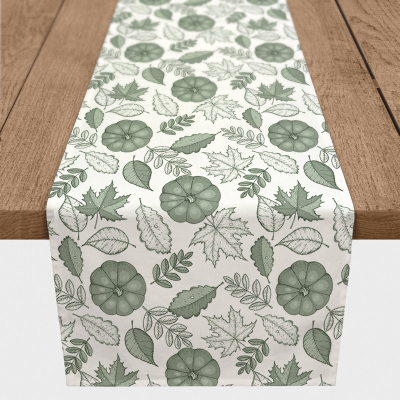 Chemin de table Safira, 72 po x 16 po, Sauge vert