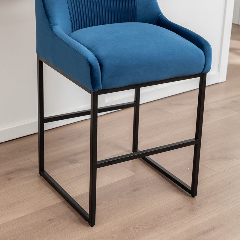 Maghull Upholstered Counter Stool, Navy