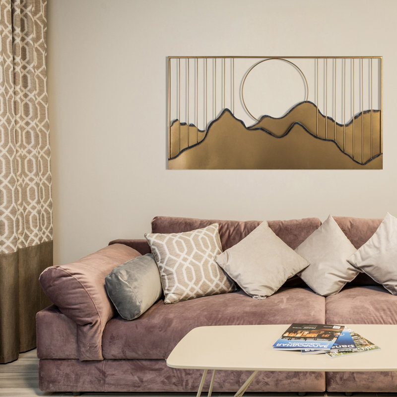 Hand-Painted Decorative Metal Accessory, 45.7 x 1.6 x 23.6 inches | 100% Metal Construction, Thickness: 0.03 inches | Unique Color Variations, Perfect for Home Decor & Art Enthusiasts, Stylish and Durable Design