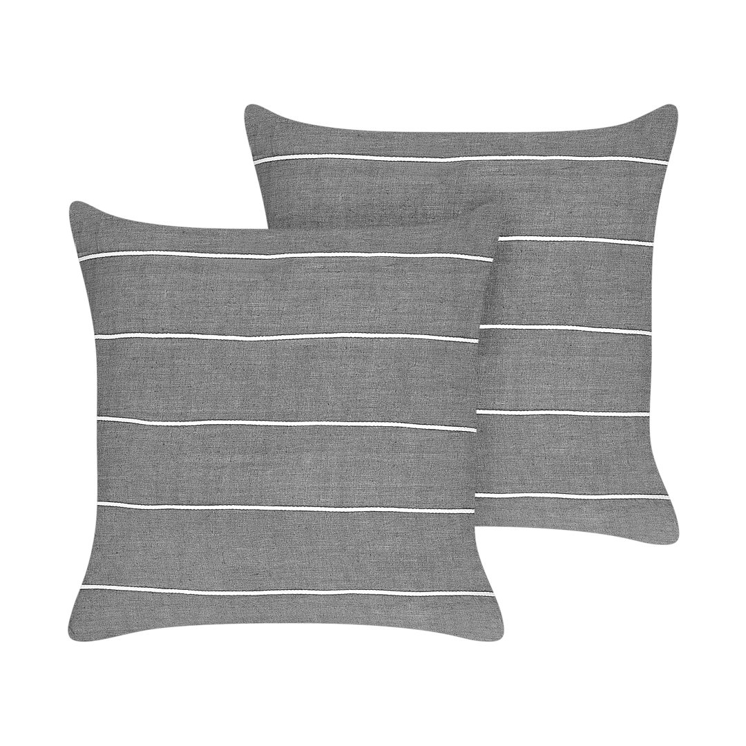 Berklie Striped Square Throw Cushion With Filling