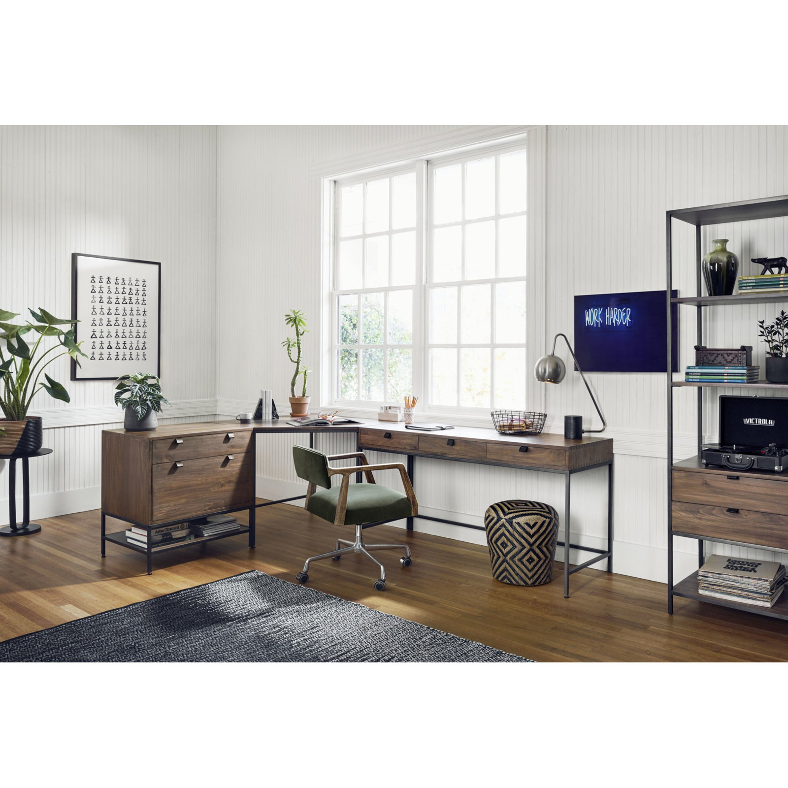 Crissy Office Chair, Modern Velvet Loden