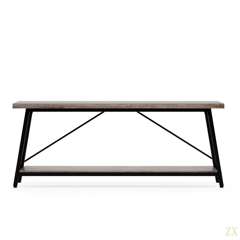 70.9” Industrial Sofa Table - Extra Long Entryway Console, Gray