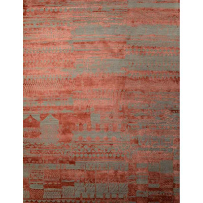 Contemporary Hand Knotted Wool Area Rug