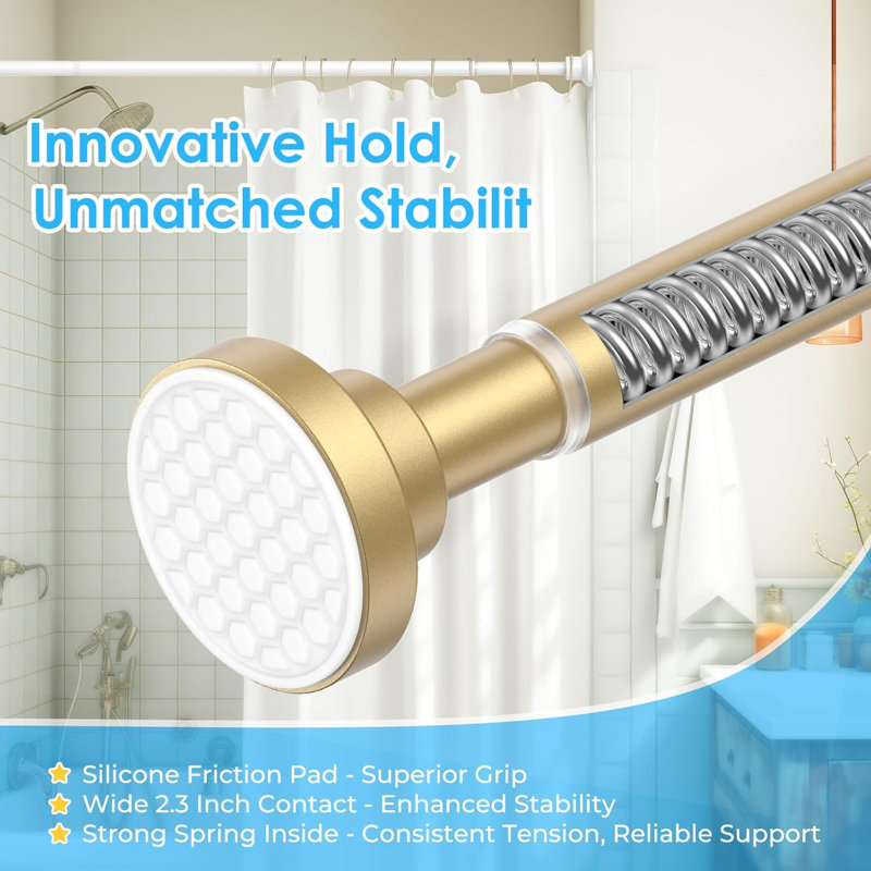 Straight Tension Shower Curtain Rod