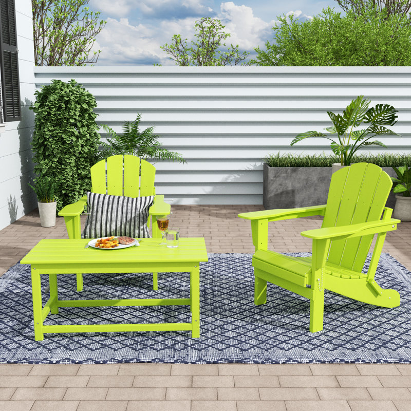 Laguna Foldable Outdoor Adirondack Chair, Lime