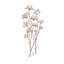Décoration murale florale rose en métal avec tiges de cuivre, 19 po x 2 po x 38 po