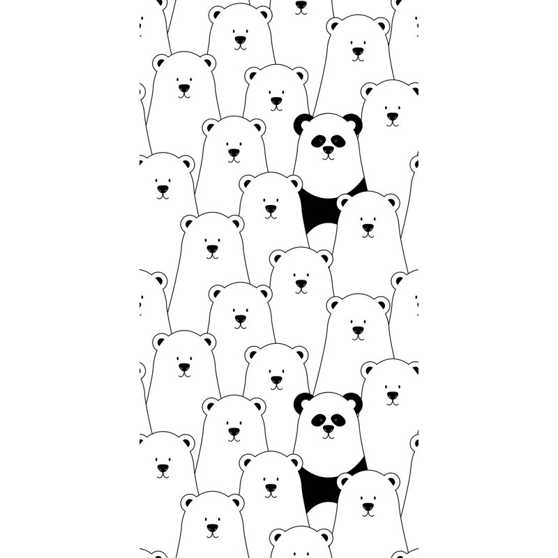 Rouleau de papier peint pelez et collez les ours polaires de L 8,33 pi x l 25 po Niagara, 10" L x 25" W