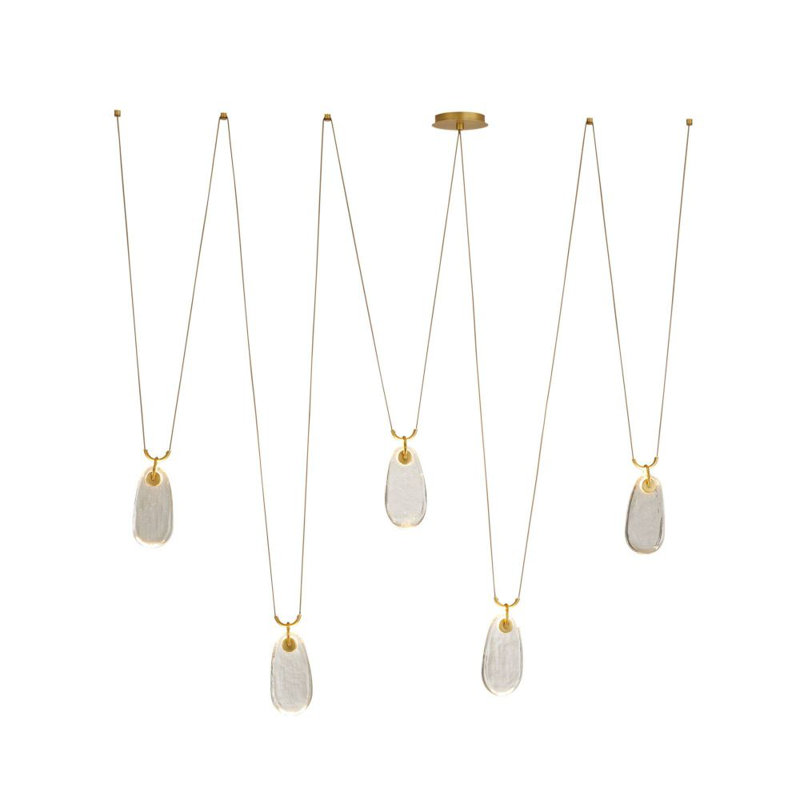 Melt 5 - Light LED Chandelier, English Bronze Iron