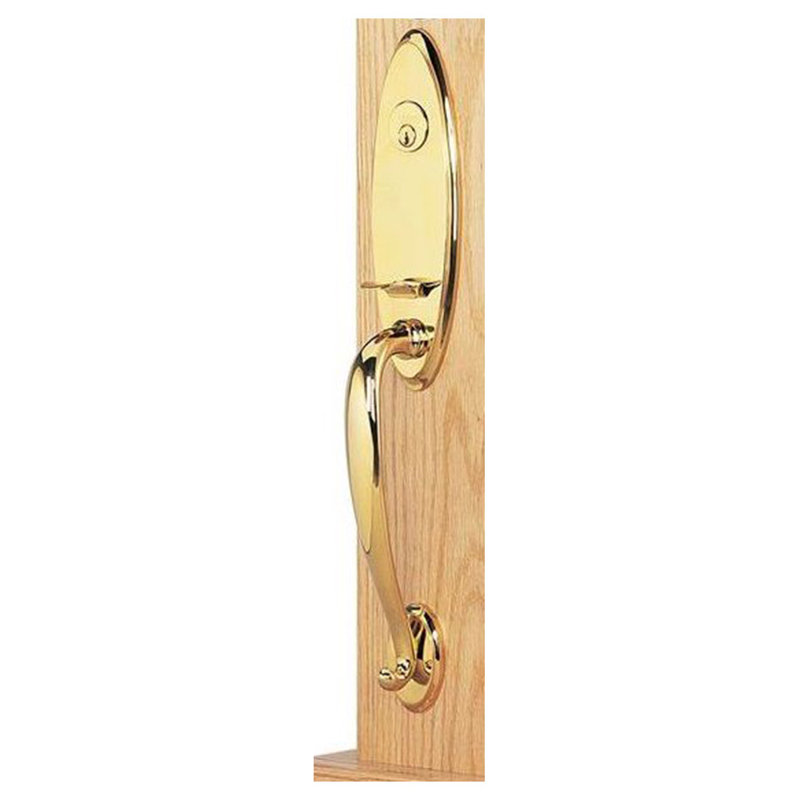 Emtek Marietta Monolithic Double Cylinder Tubular Entryset, Satin Nickel, Turino Lever, Right
