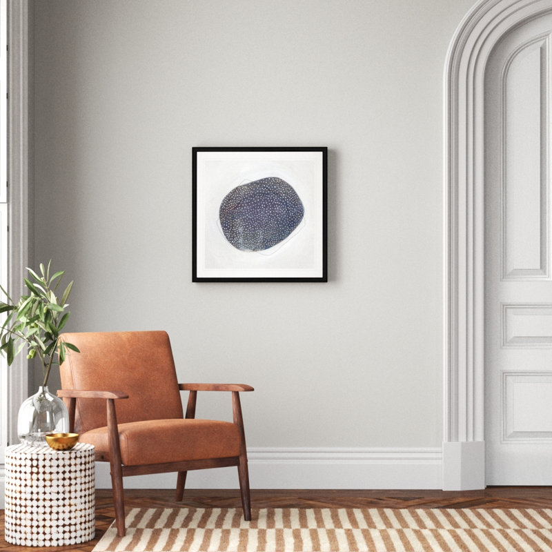 «Speckle I», peinture sur toile, Cadre noir, H 26,5 po x l 26,5 po x P 1,5 po