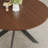 Round dining table, black walnut, brown