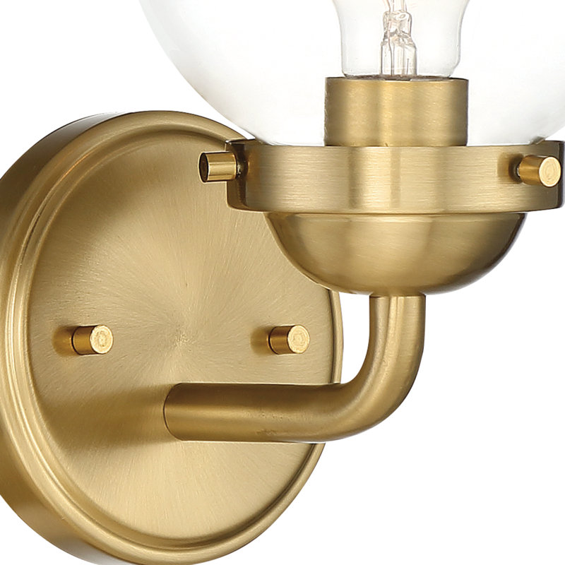 Wason Steel Armed Sconce, Brushed Gold
