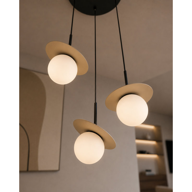 - Light Pendant, Black/Latte