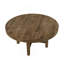 Table de salle à manger ronde transitionnelle à finition brune 1pc