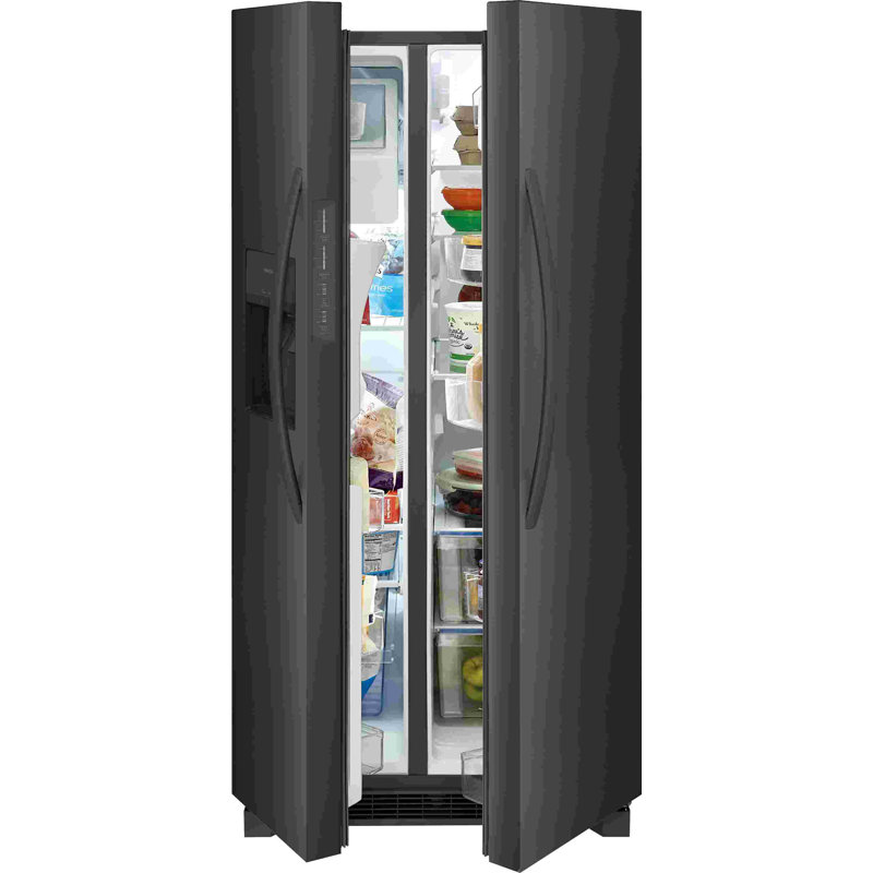 Frigidaire 22.3 Cu. Ft. 33" Standard Depth Side By Side Refrigerator, Black Stainless Steel