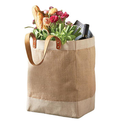 Burlap Natural Market Bag