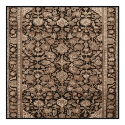 Machine Washable Persian Brown Area Rug