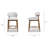 Gefjun Upholstered Counter Stool with Solid Wood Frame
