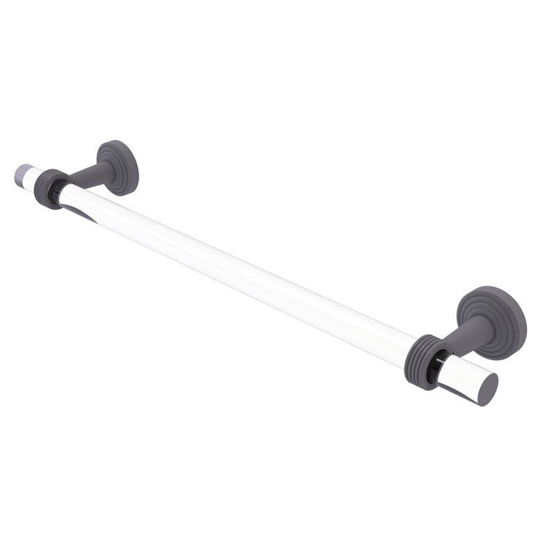 Barre à serviettes murale Pacific Beach, Gris mat, H 3,985 po x l 34 po x P 2,2 po