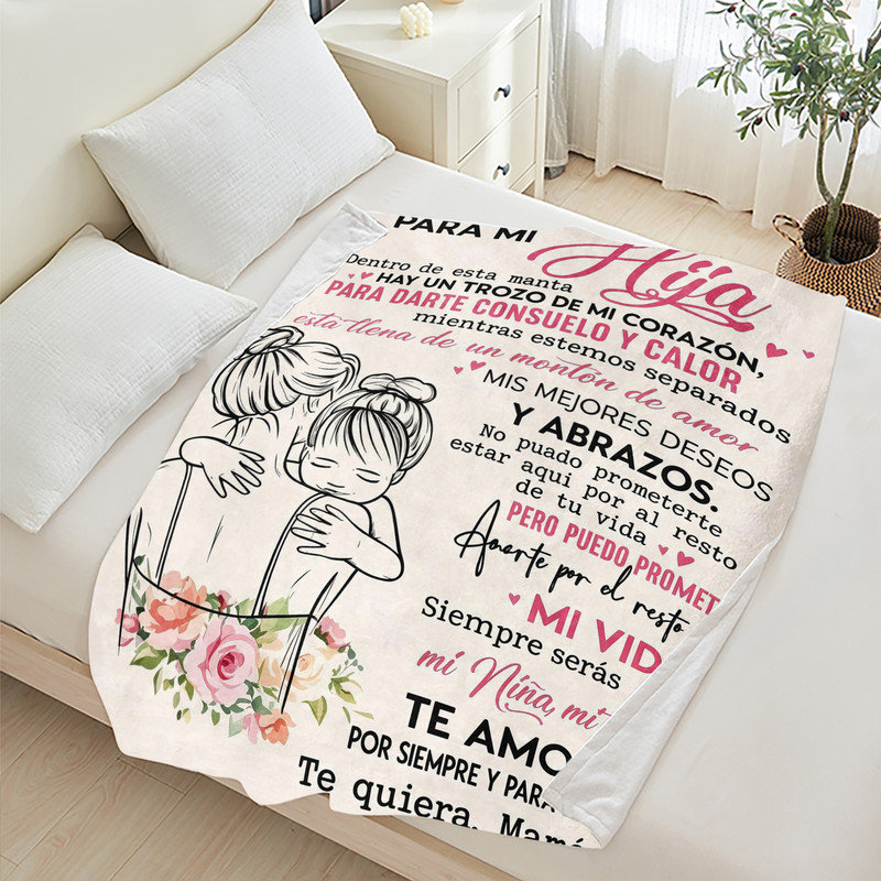 Jeté en flanelle JYK, L 50 po x l 60 po, Rose, texte, crème