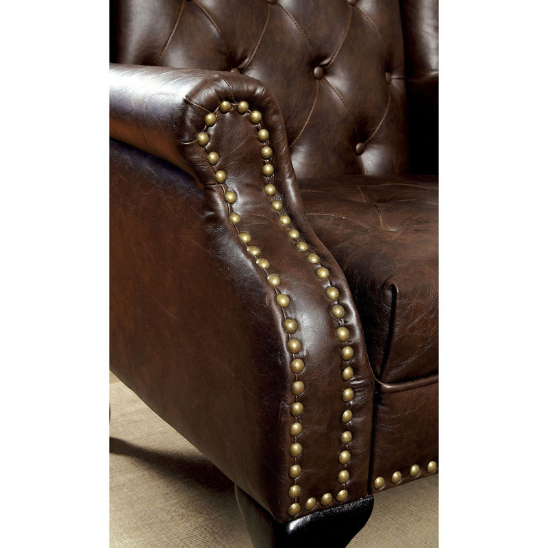 Marjorie  Faux Leather Wingback Chair