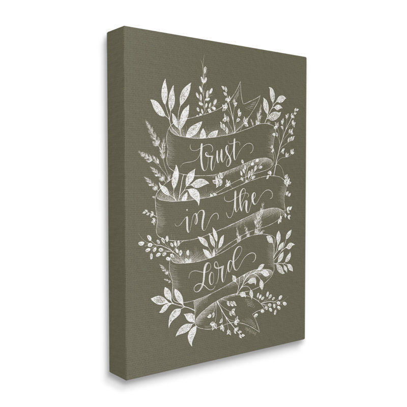 Trust In The Lord, Toile tendue, H 16 po x l 20 po