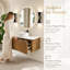 Ensemble de meuble-lavabo mural, lavabo de salle de bain flottant avec lavabo rond en céramique et armoire latérale, ensemble de meuble-lavabo texturé à ondulation d'eau pour les petits espaces, peu encombrant-129741588-129741590-129741591