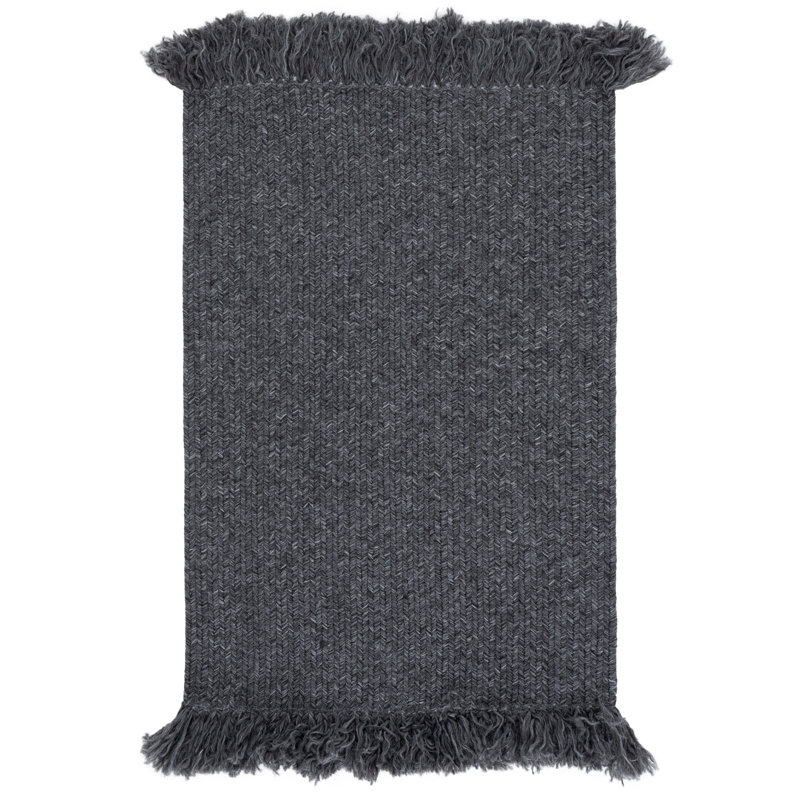 Braided 301 Hand Woven Machine Washable No Pattern Rug, Rectangle 3' x 5'