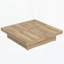 Table basse carrée en placage avec plateau coulissant et beaucoup de rangement-496815723