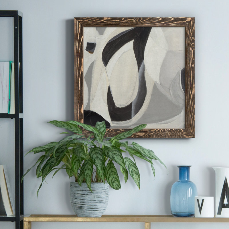 La toile encadrée de qualité supérieure - prête à être accrochée, H 17 po x l 17 po x P 1,5 po, Cadre noyer