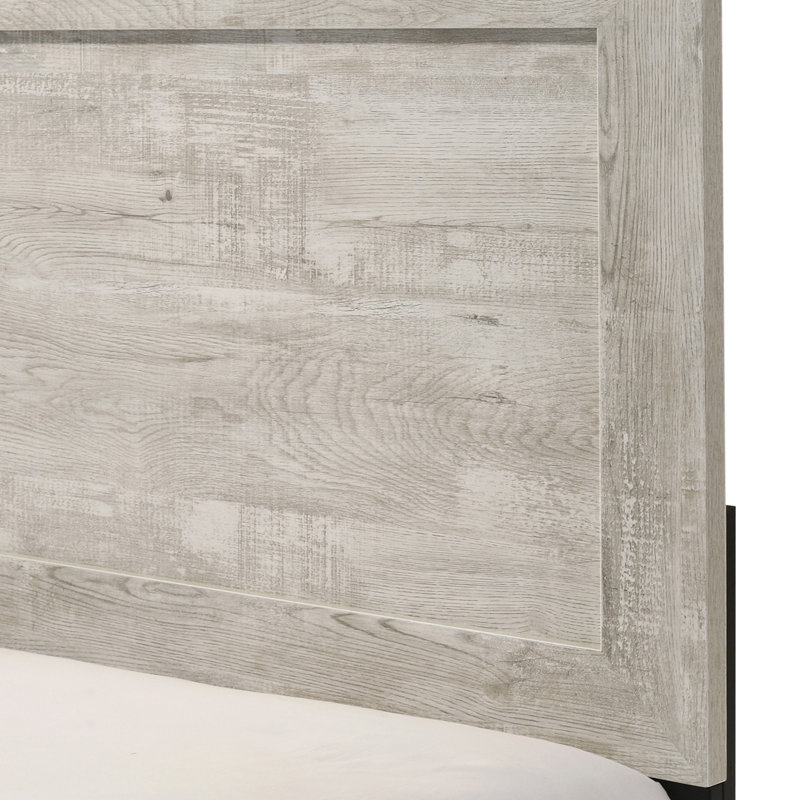 Magnifique meuble de chambre à coucher en bois à finition bois blanc 1pc, Grand lit