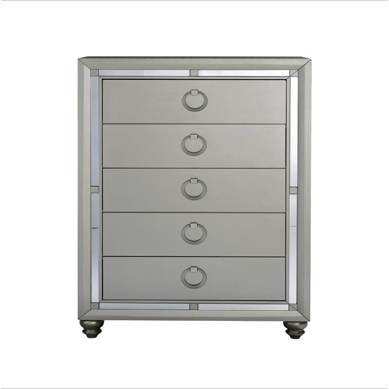 Commode argentée CHLOE GEMSTONE