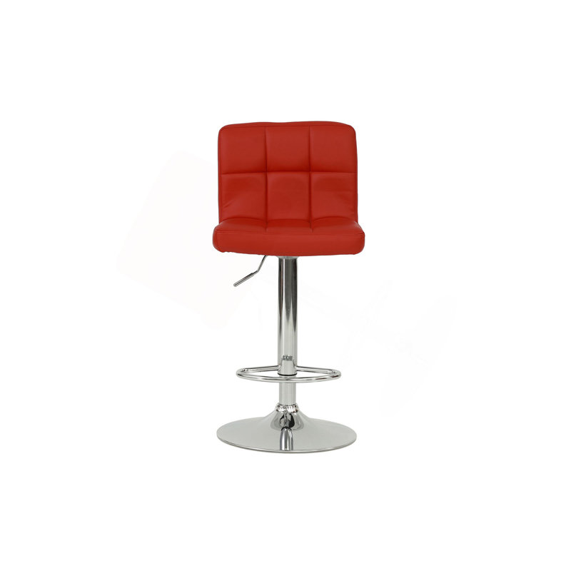 Ensemble de 2 tabourets de bar réglables à hauteur réglable en similicuir sans accoudoirs