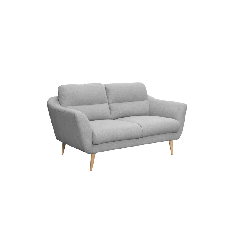 Rosales Odense 2 Seater Upholstered Loveseat, Light Grey, 2
