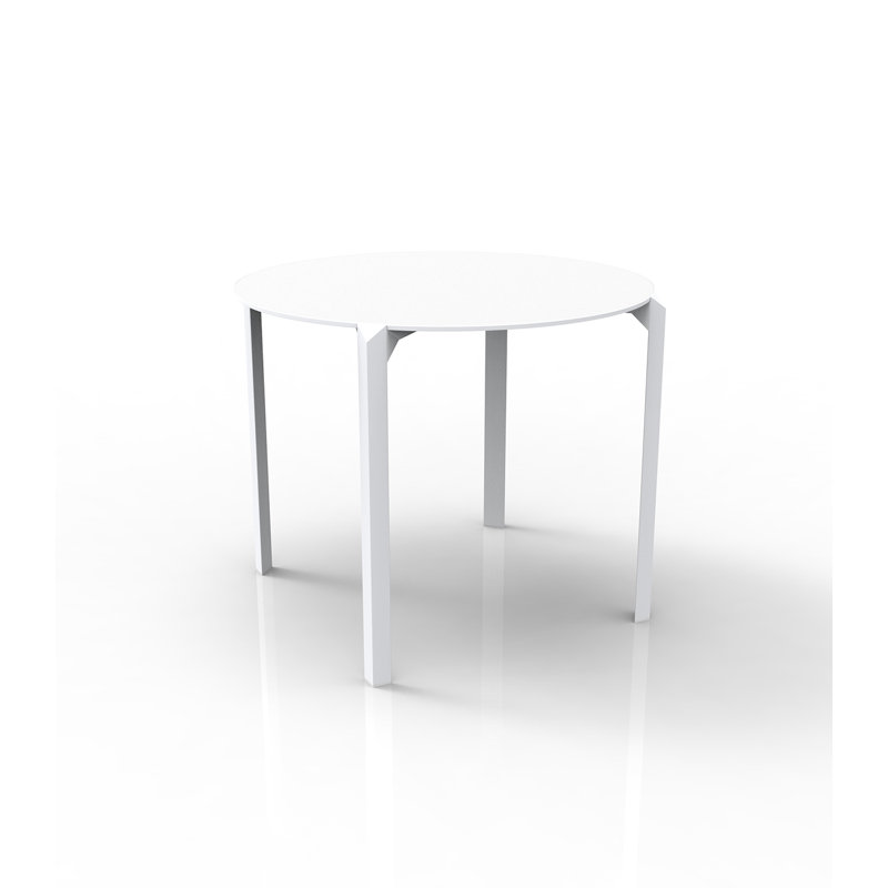 Table de salle à manger en plastique quartz, Blanc, 35.5"