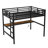 Metal Loft Bed with Power Outlet & LED Lighting - Space Saving Noise Reduced Design-1744117138-1713220153