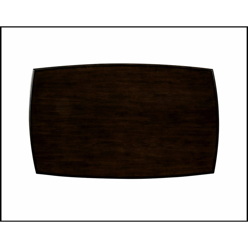 Table de salle à manger moderne en noyer antique avec tablette inférieure ouverte, parfaite pour les meubles de cuisine et de salle à manger