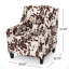 Chaise d'appoint confortable avec dossier capitonné, fauteuil de chambre simple avec pieds en bois et chaises d'appoint modernes pour le salon