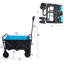 Chariot pliant pliable avec poignée réglable, chariot utilitaire portatif pour faire du jardinage sur la plage