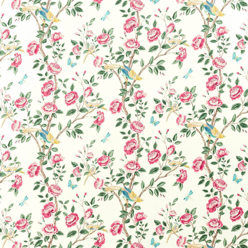 Andhara Fabric, Rose/Cream