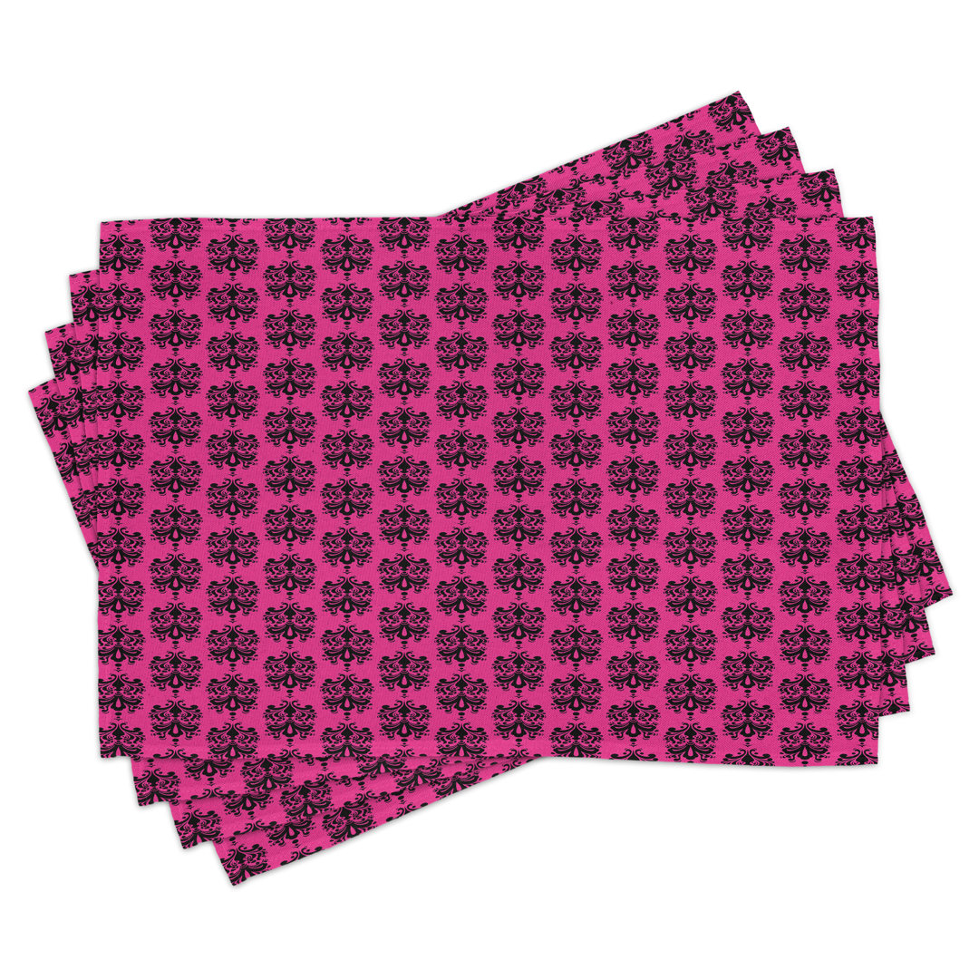 Platzmatten, Eastern Orient, Hot Pink, Pink Schwarz