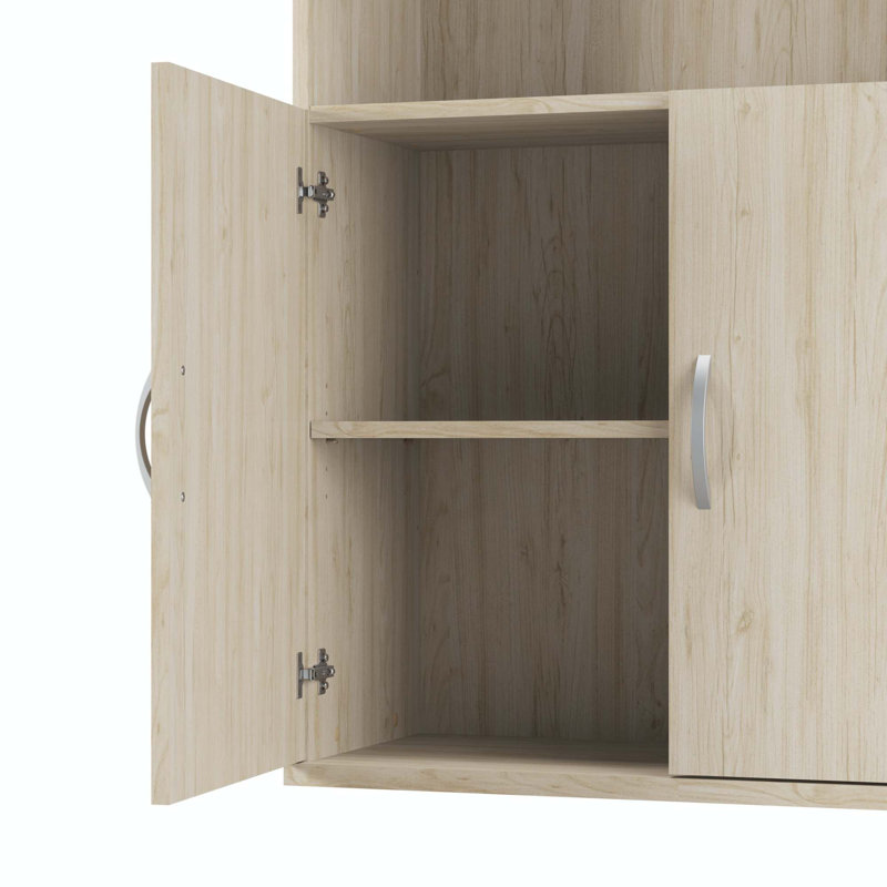 Studio C Storage Bookcase, Natural Elm