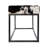 Stinson 54 in. W Hair-on-Hide Leather and Iron Accent Bench, Black/White-503462154