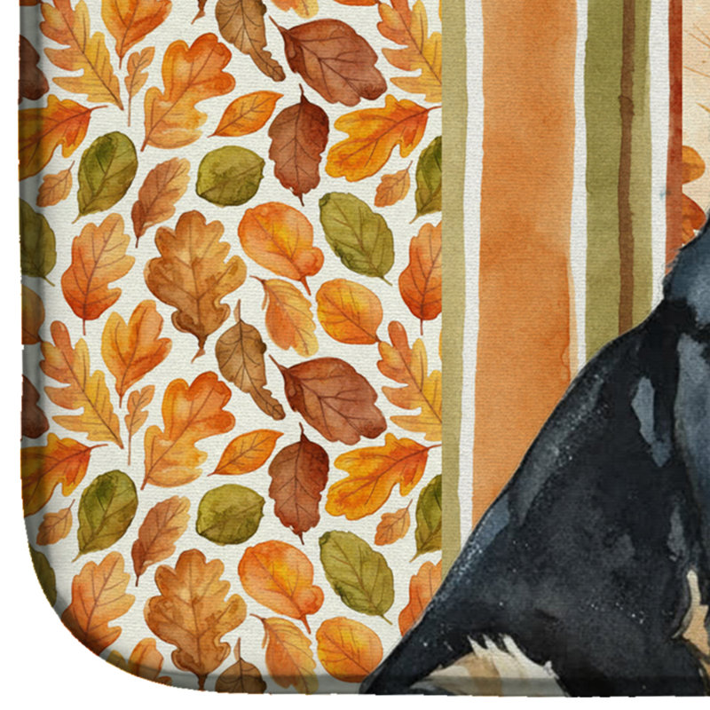 Tapis de séchage d'automne noir et brun