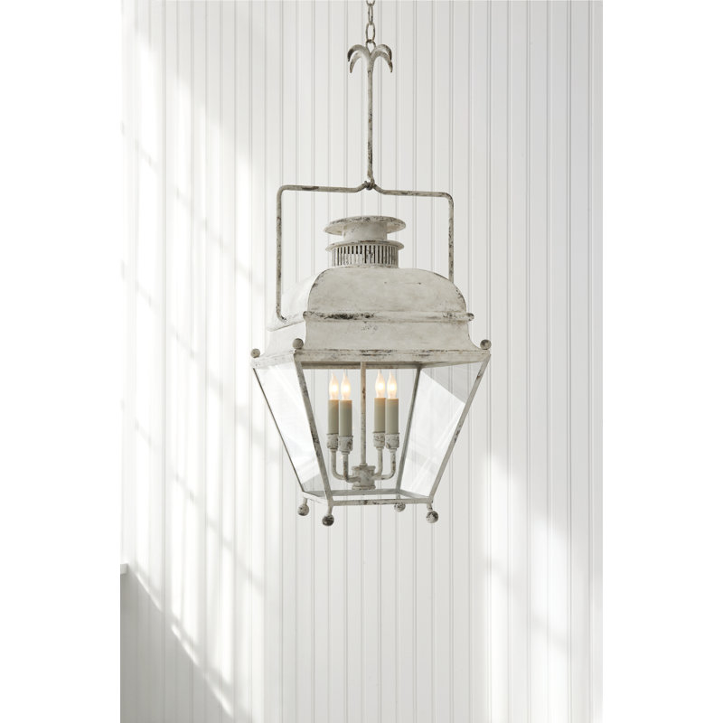 Chapman & Myers Holborn Lantern, Old White, 34.5" H x 14" W x 14" D