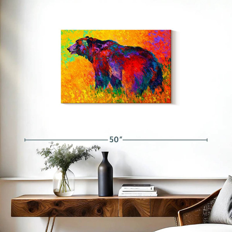 Brampt Into The Wind Grizz, 20" H x 30" W
