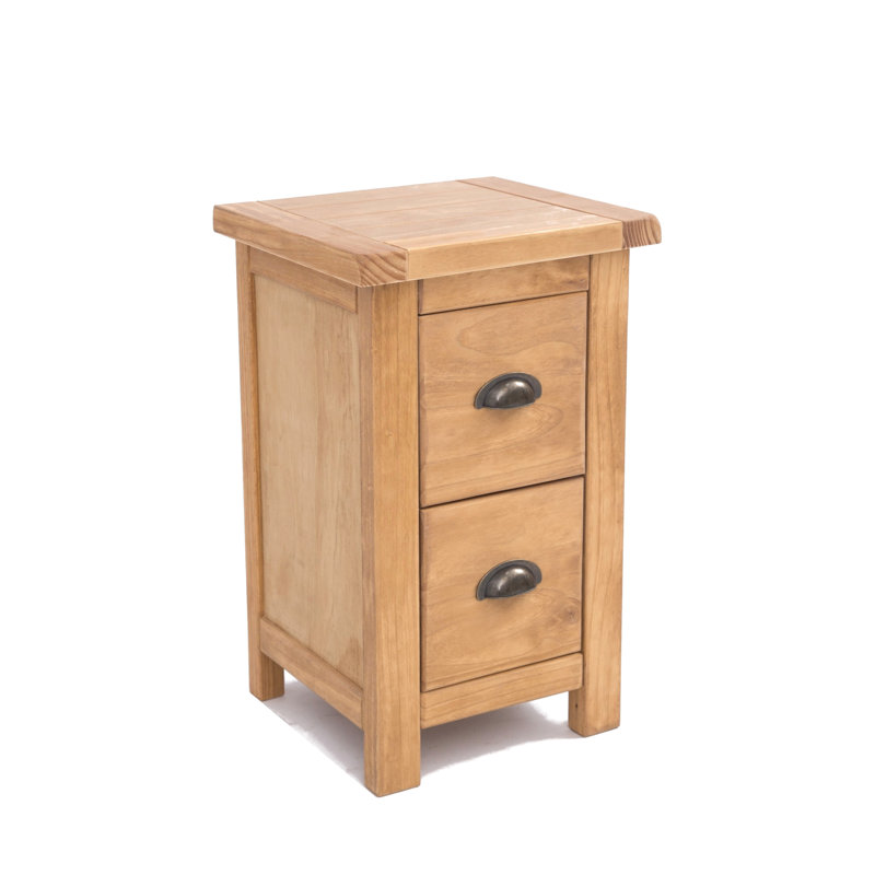 Astrid 35cm W Plywood / Laminate Board Bedside Table, Waxed