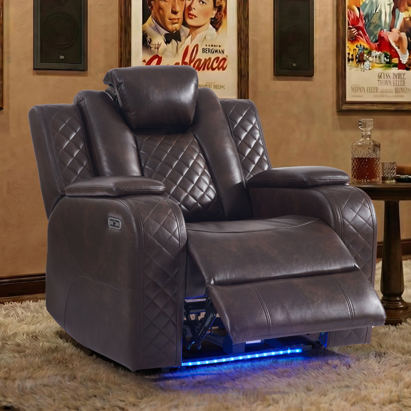 Fauteuil inclinable électrique à deux moteurs Lamana, Brun