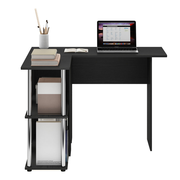 41.14'' W L-Shaped Computer Desk with Bookshelf
