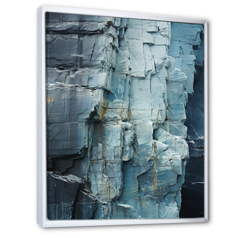 Glacier Glaciers Edge I - Paysage et nature, art mural, salon, H 40 po x l 30 po x P 1,5 po, Cadre flottant blanc